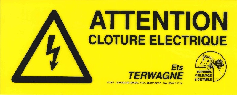 PANNEAU "ATTENTION CLOTURE ELECTRIQUE"